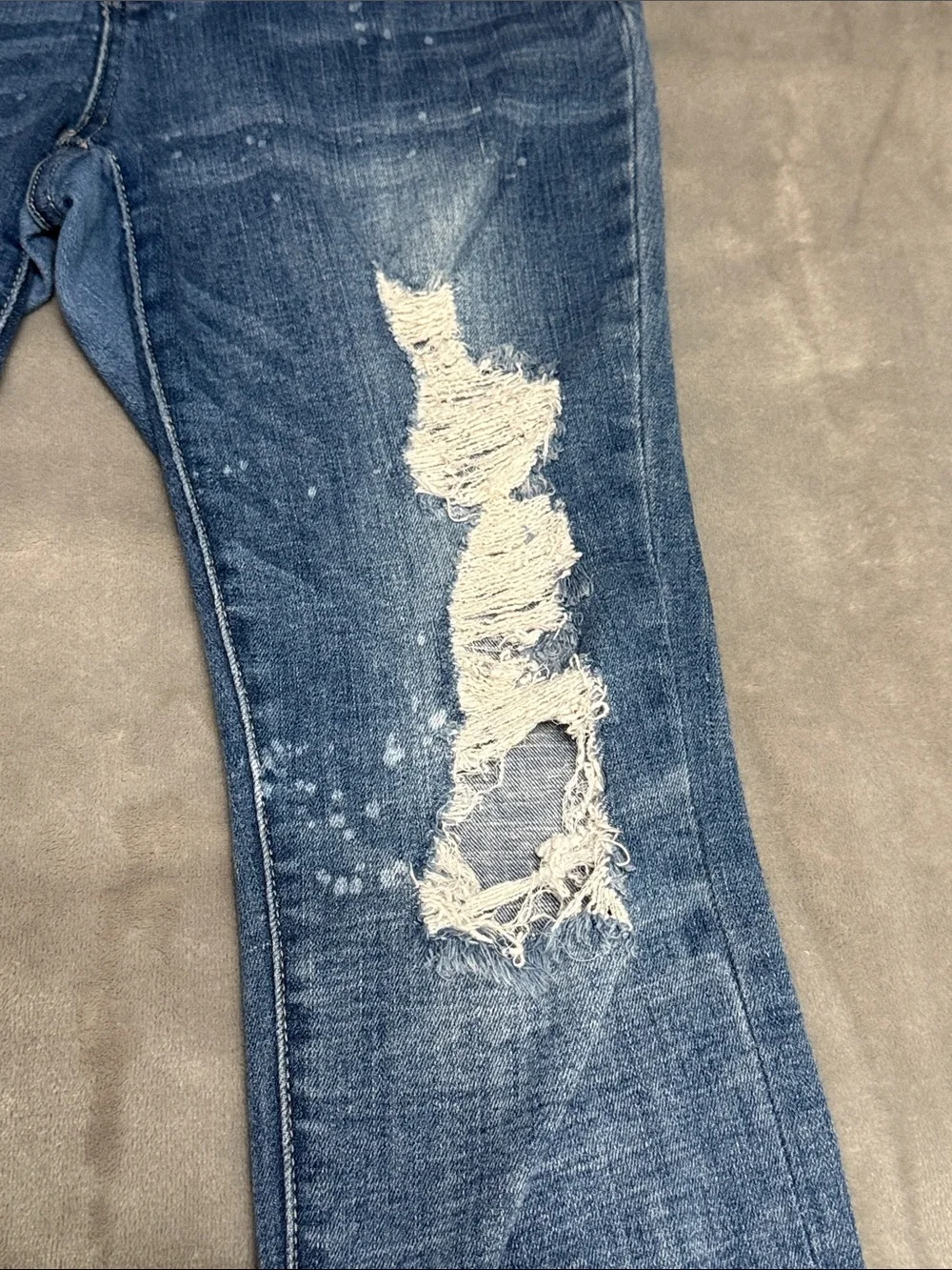 Judy Blue Distressed Medium Blue Skinny Jeans style JB88197 item 72506